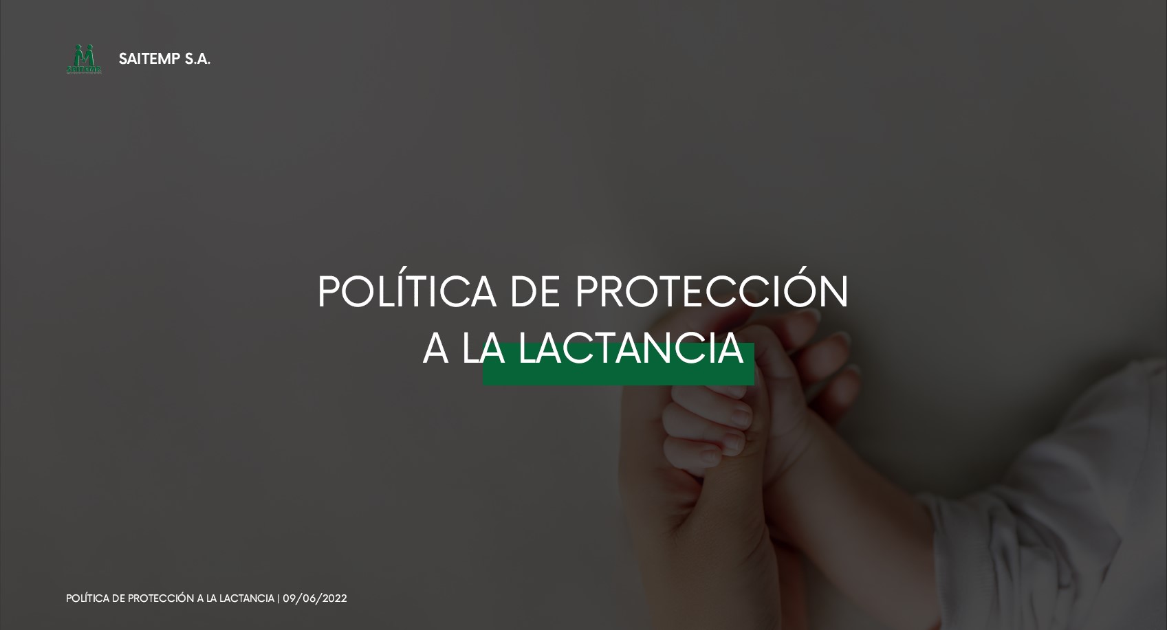 POLÍTICA DE PROTECCIÓN A LA LACTANCIA